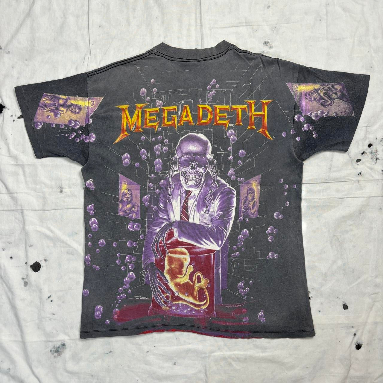 Megadeath Rust In Peace 1991 faded vintage single stitch teeshirt