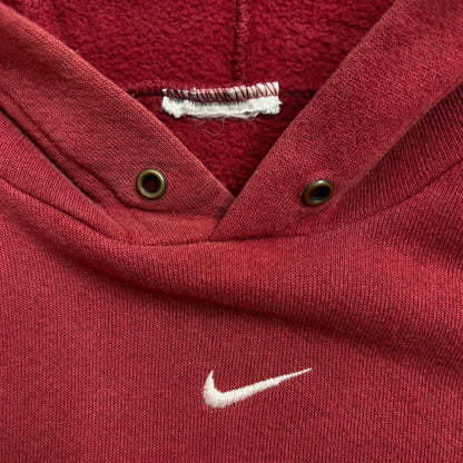 Nike centre swoosh 1990s faded vintage hoodie