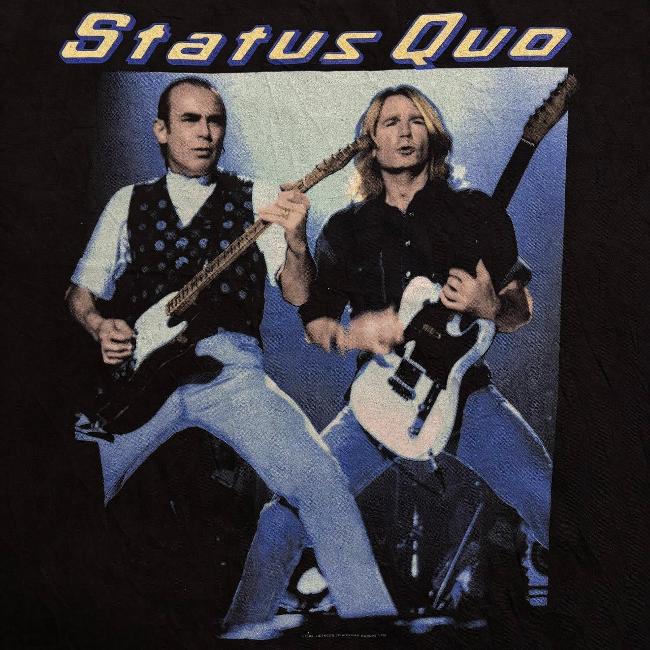 Status Quo Rock Til You Drop Tour 1993 vintage single stitch teeshirt