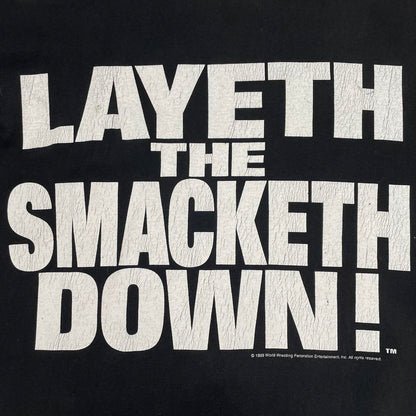 WWE The Rock 'Layeth The Smacketh Down' 1999 vintage teeshirt