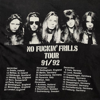 Skid Row No Frills Tour 1991 vintage single stitch teeshirt