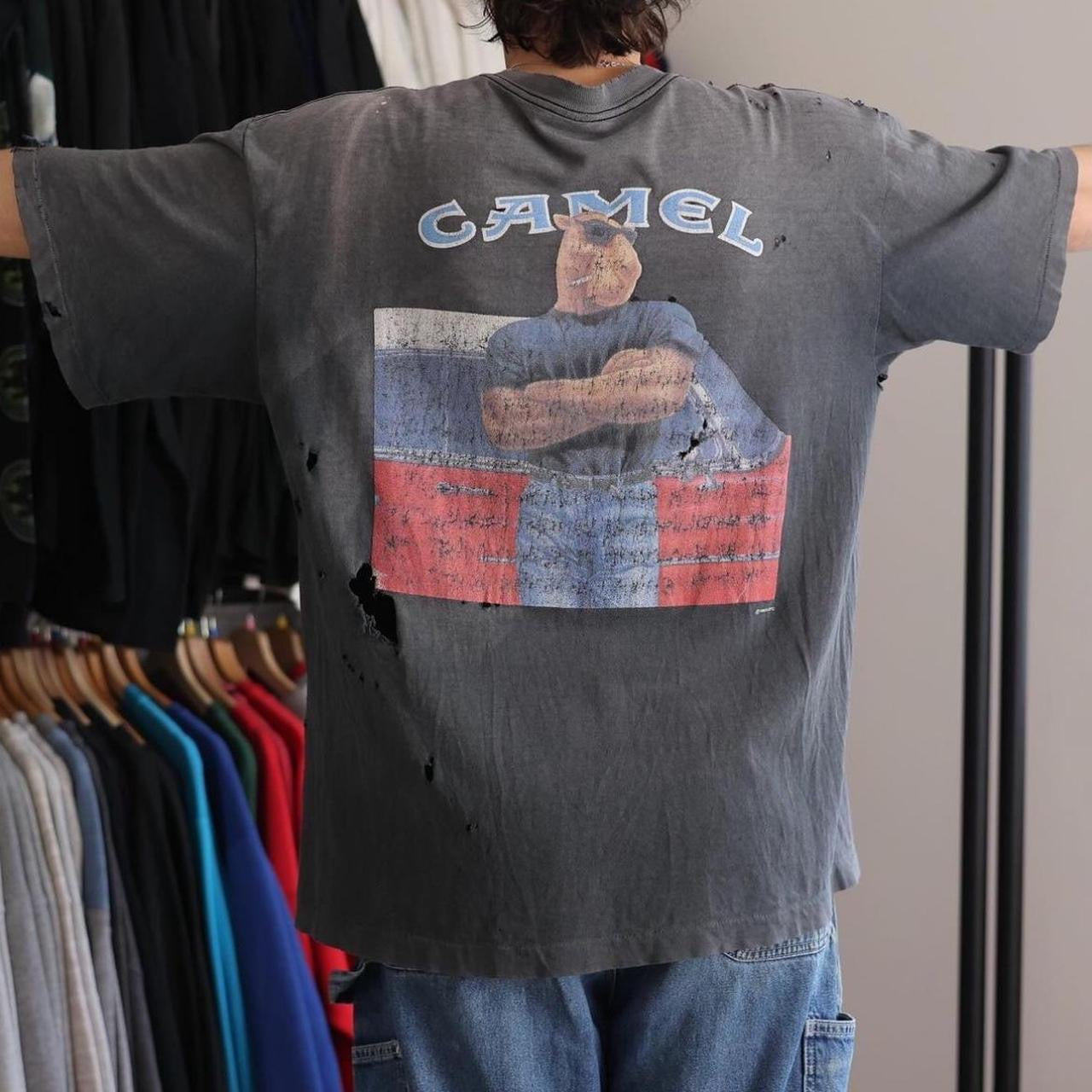 Camel Joe 1993 thrashed and faded vintage single stitch teeshirt