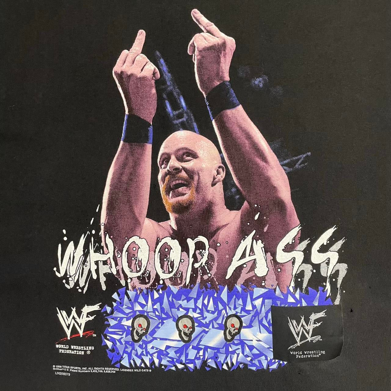 WWE Stone Cold Steve Austin 'Whoop Ass' 1998 vintage single stitch teeshirt