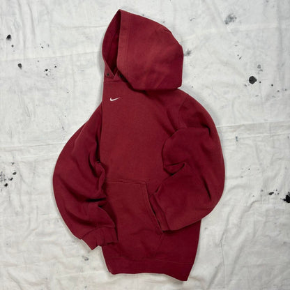 Nike centre swoosh 1990s faded vintage hoodie