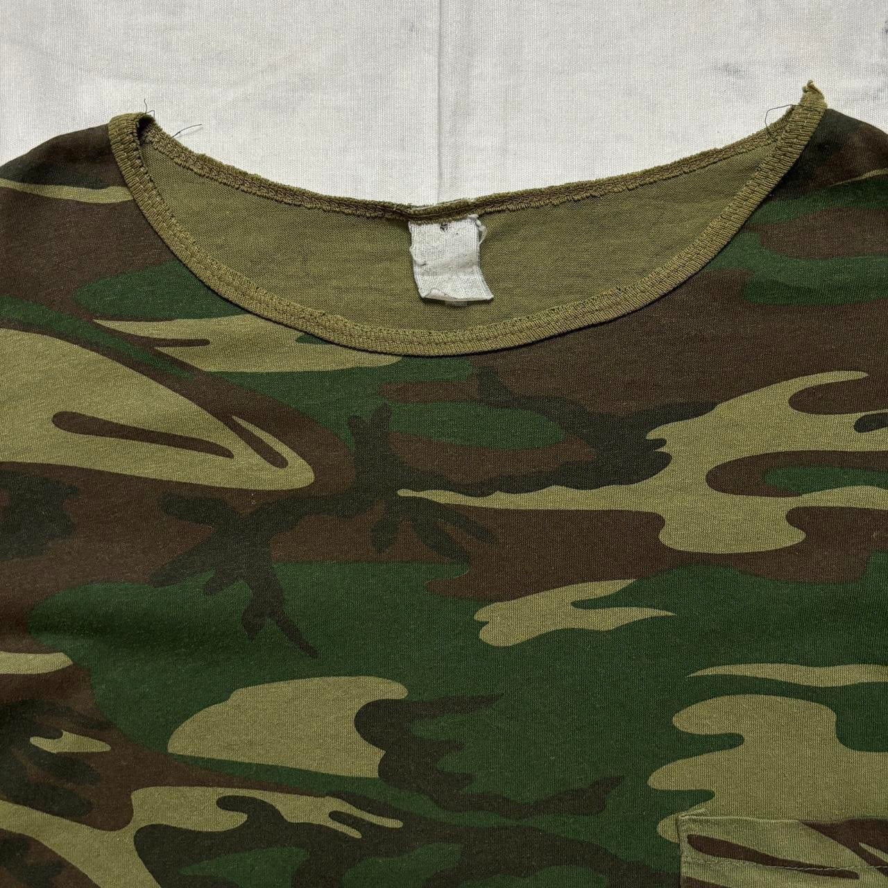 British woodland camouflage 1970s vintage single stitch teeshirt