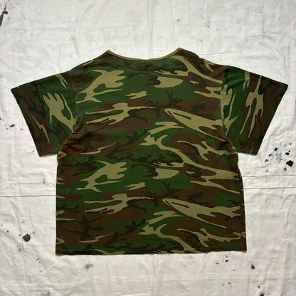 British woodland camouflage 1970s vintage single stitch teeshirt