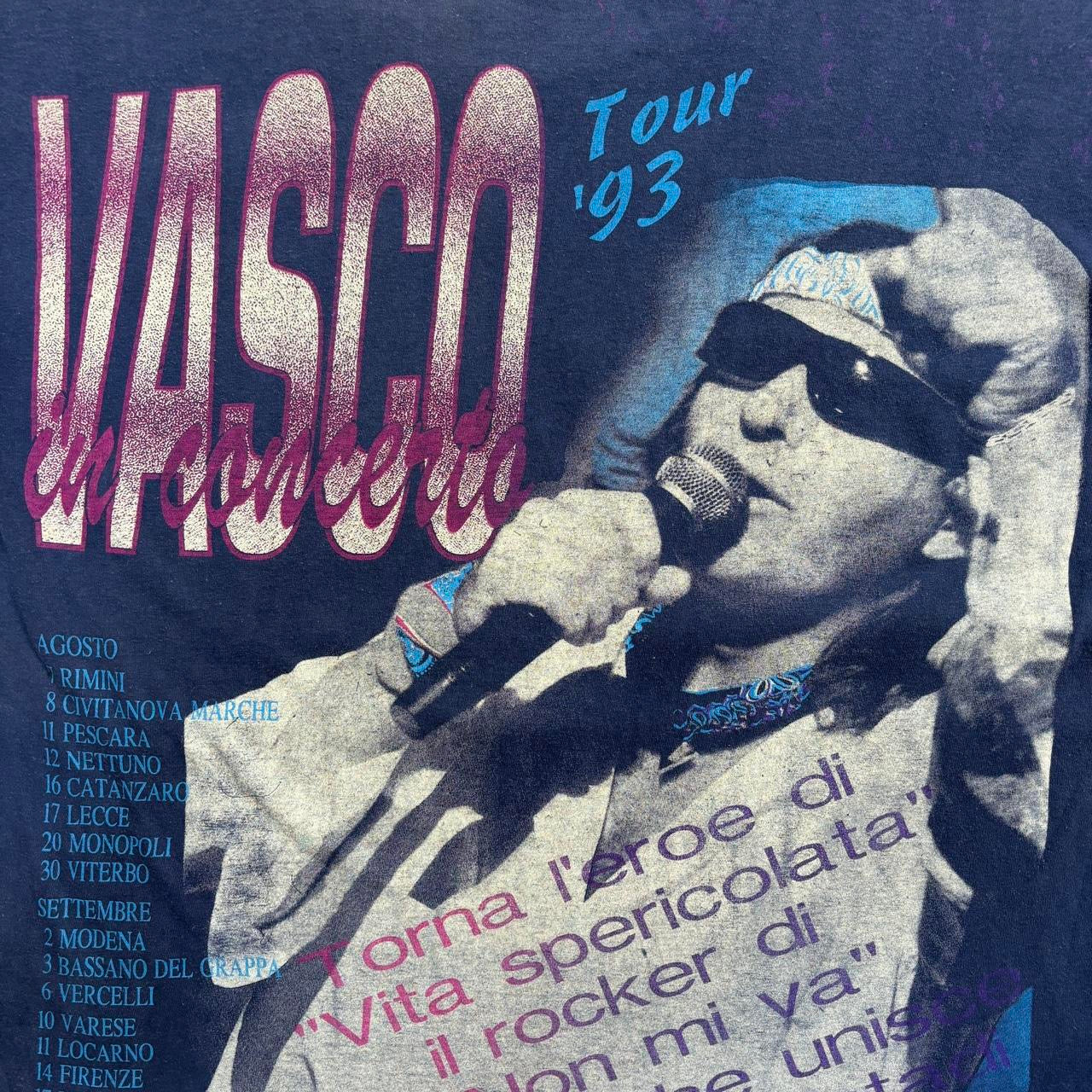 Vasco Rossi Gli Spari Sopra 1993 vintage single stitch teeshirt