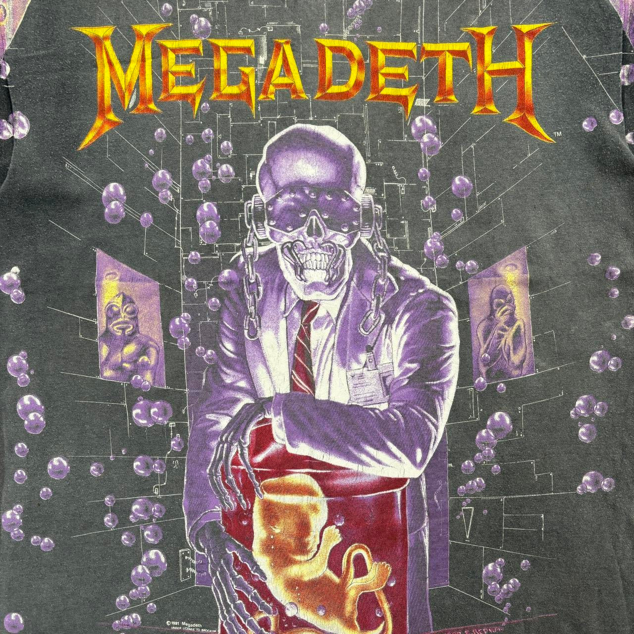 Megadeath Rust In Peace 1991 faded vintage single stitch teeshirt