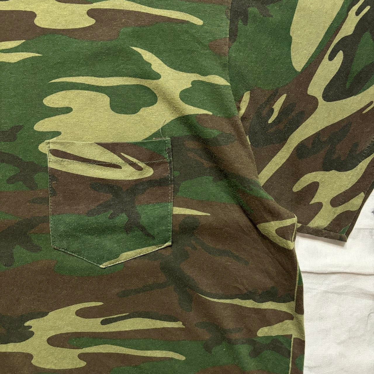 British woodland camouflage 1970s vintage single stitch teeshirt