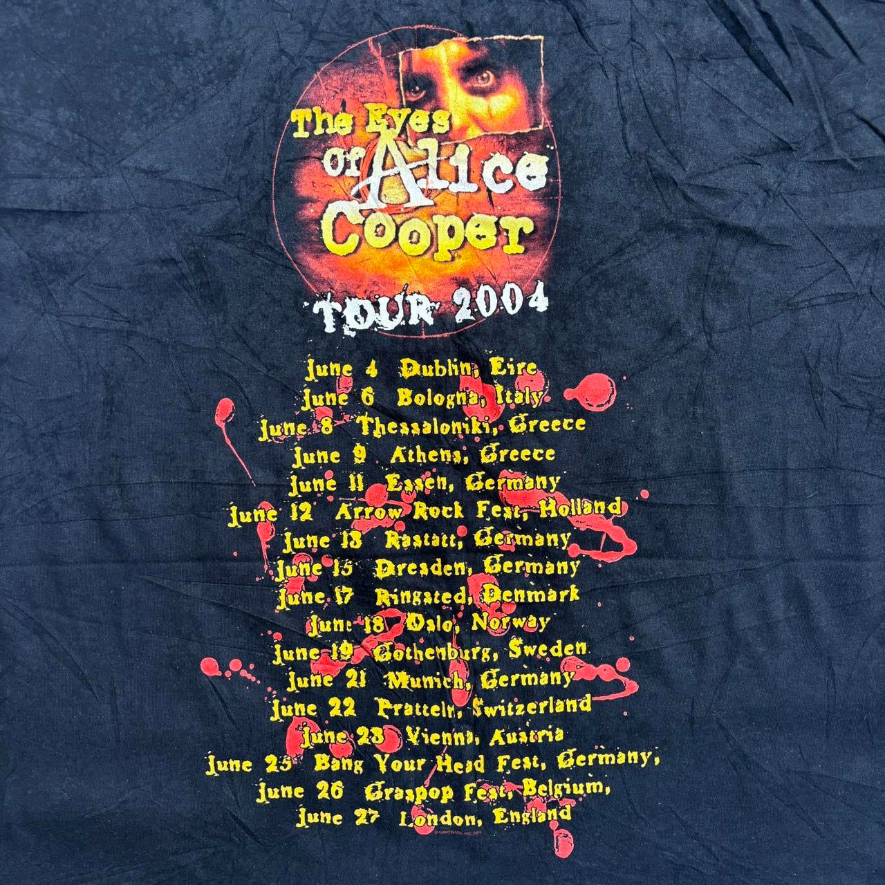 Alice Cooper 2004 tour vintage teeshirt