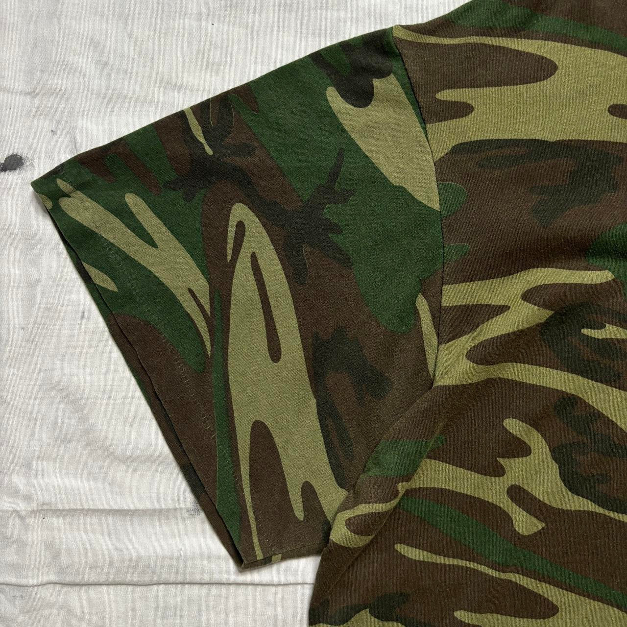 British woodland camouflage 1970s vintage single stitch teeshirt