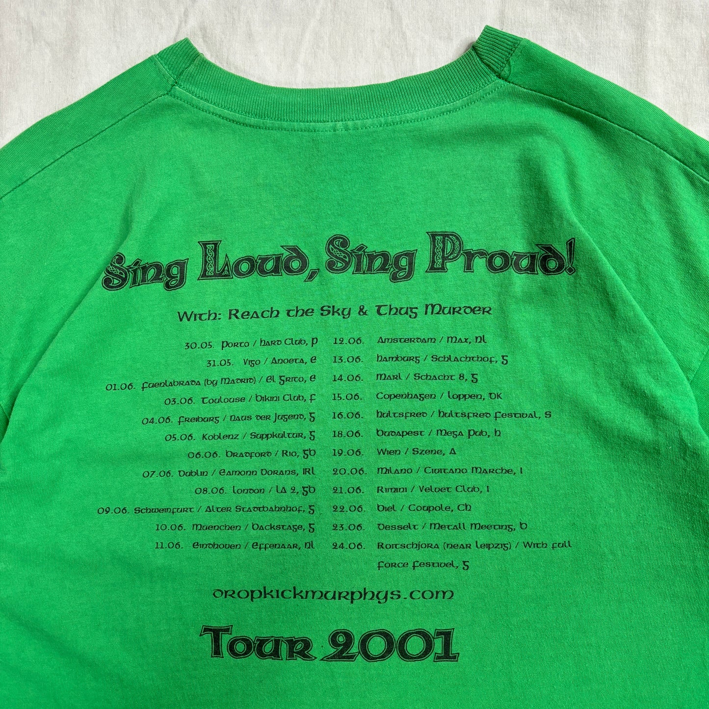 Dropkick Murphys 2001 teeshirt