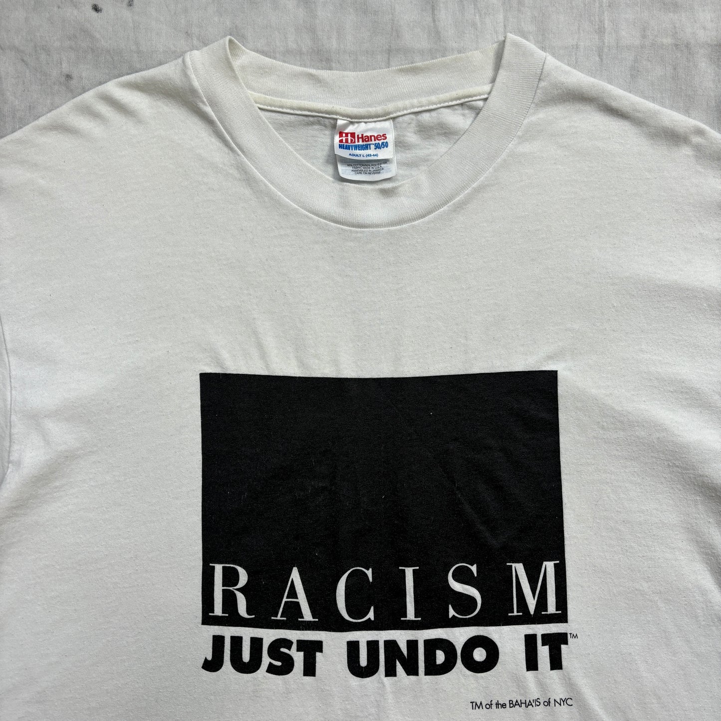 Racism Just Undo It 1990s vintage teeshirt