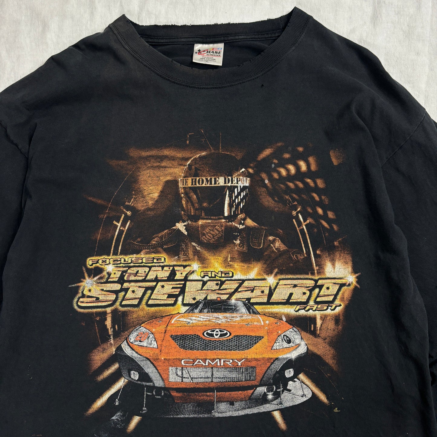 NASCAR Tony Stewart 2004 thrashed vintage long sleeve teeshirt