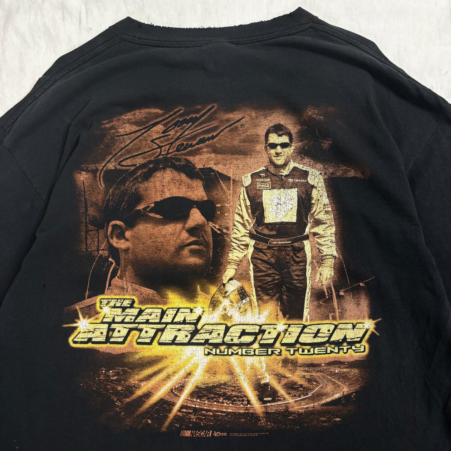 NASCAR Tony Stewart 2004 thrashed vintage long sleeve teeshirt