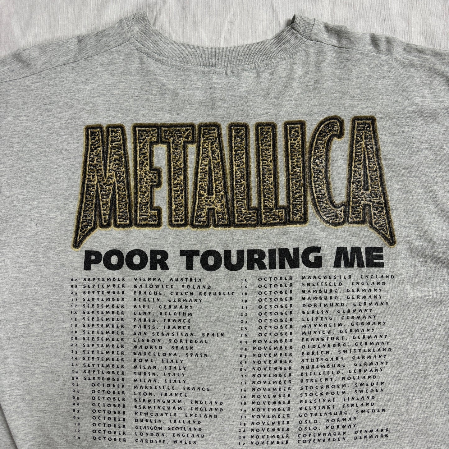 Metallica 1996 vintage single stitch teeshirt