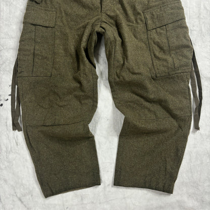 West German Military 1968 vintage wollen M65 cargo trousers